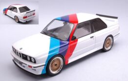 BMW E30 M3 1989 - White With Blue/ Ixo Model 1/18