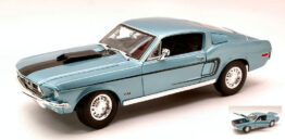 FORD MUSTANG GT COBRA JET 1968 LIGHT BLUE METALLIC 1:18