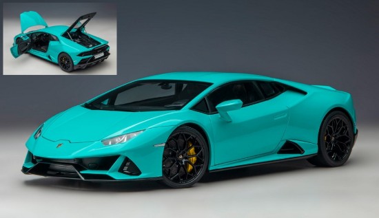 LAMBORGHINI HURACAN EVO 2019 BLU GLAUCO 1:18